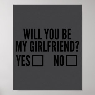 Ask Her Will You Be My Girlfriend Valentine's Day  Poster