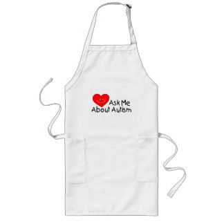 Ask Me About Autism (Heart) Long Apron