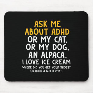 Ask Me About Autism Mental Health Awareness Adhd C Mouse Pad