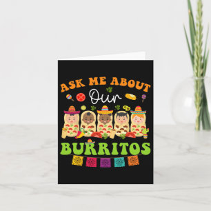 Ask Me About Burritos Mexican Taco Nicu Nurse Cinc Card