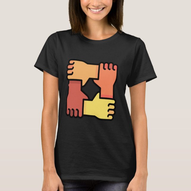 Ask Me About Cohesion - Love Peace Unity Respect T-Shirt (Front)