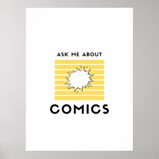 Ask me about comics poster