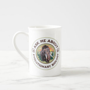 Ask Me About Evolutionary Biology Woolly Mammoth Bone China Mug