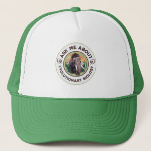 Ask Me About Evolutionary Biology Woolly Mammoth Trucker Hat