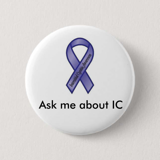 Ask me about IC 6 Cm Round Badge (Front)