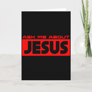 Ask Me About Jesus Christian Faith Gospel Christia Card