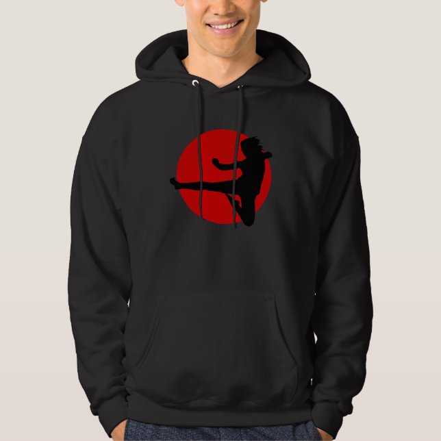 Ask Me About Kyokushin Karate Martial Artist Sport Hoodie (Front)