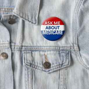Ask Me About Medicare 6 Cm Round Badge