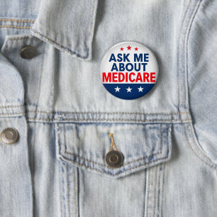 Ask Me About Medicare 6 Cm Round Badge
