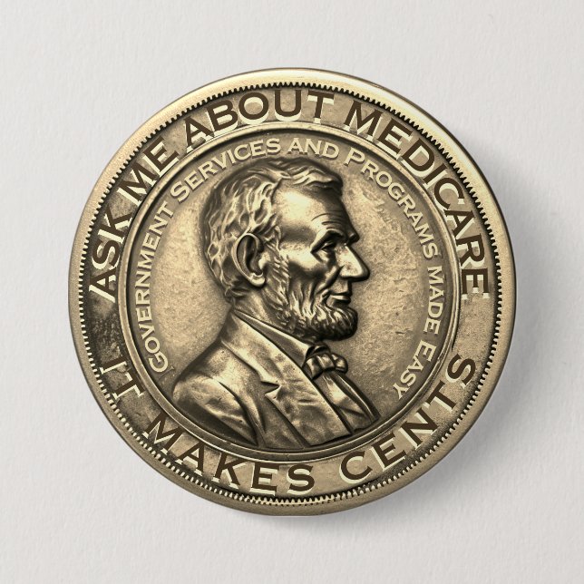 Ask Me About Medicare 7.5 Cm Round Badge (Front)