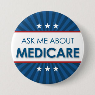 Ask Me About Medicare - Americana 7.5 Cm Round Badge