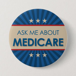 Ask Me About Medicare - Vintage Americana 7.5 Cm Round Badge