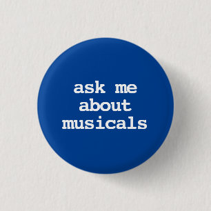 ask me about musicals typography Button