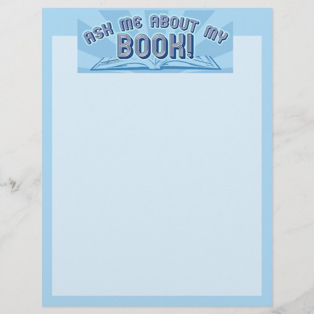 Ask me about my book. (Front)