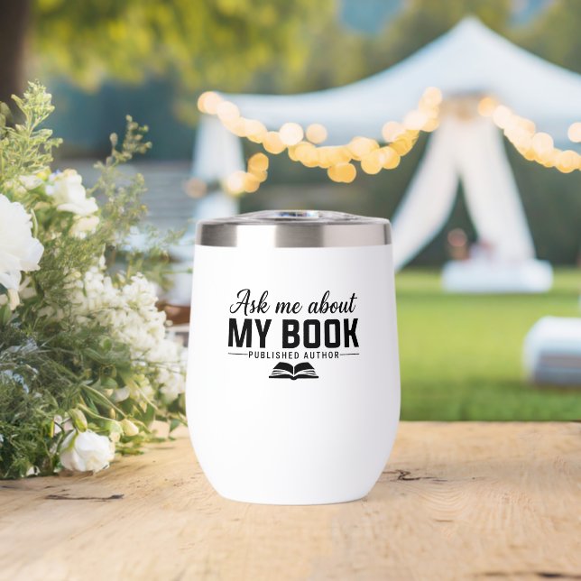 Ask Me About My Book Published Author Writer (Wedding (Rotated))