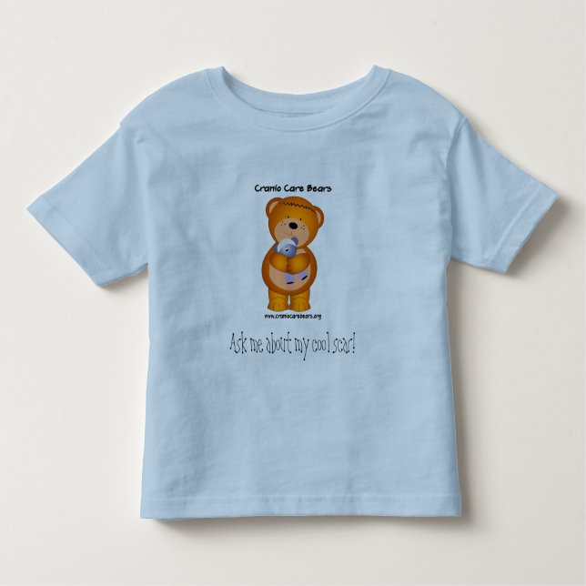 Ask me about my cool scar! - Cranio Care Bears Toddler T-Shirt (Front)