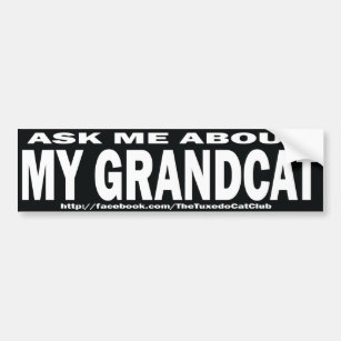Ask Me About My Grandcat bumper sticker