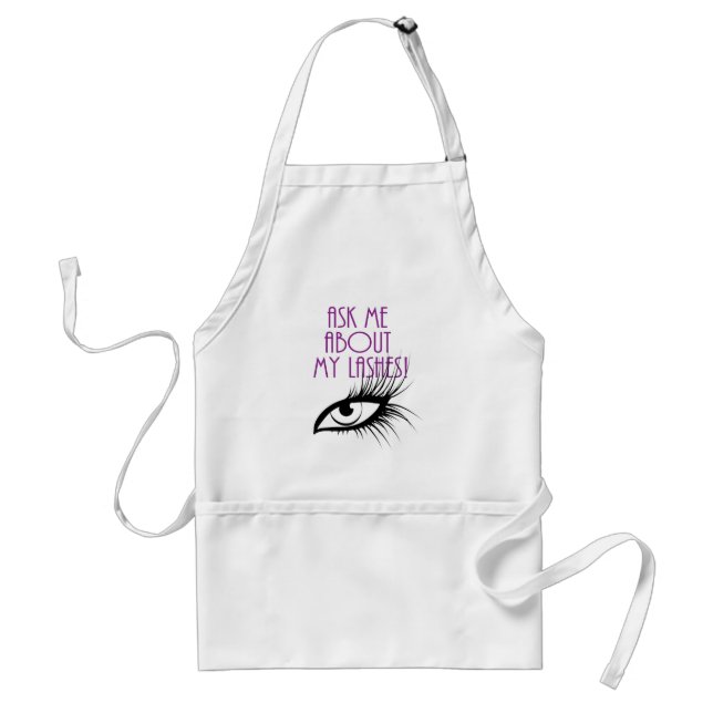 Ask Me About My Lashes! Standard Apron (Front)