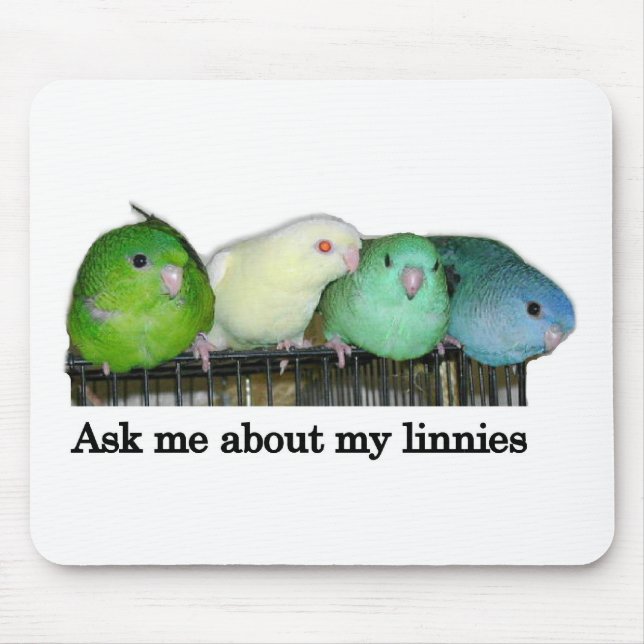 Ask me about my linnies mouse pad (Front)