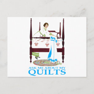 Ask Me About My Quilts Postcard