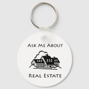 Ask Me About Real Estate Key Chain