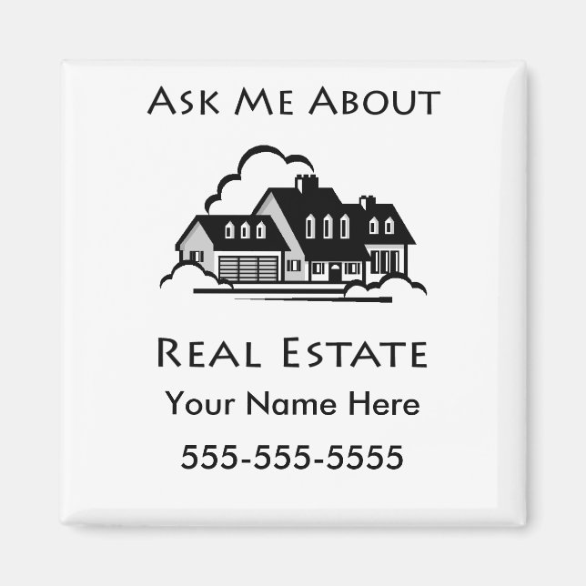 Ask Me About Real Estate Magnet (Front)