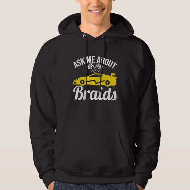 Ask ME About Slot Cars Hoodie (Front)