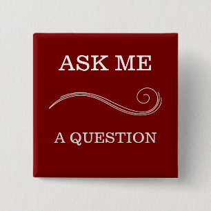 Ask Me Business Lapel Button Pins Simple Design