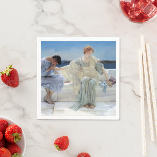 Ask Me No More by Alma Tadema Wedding Napkin