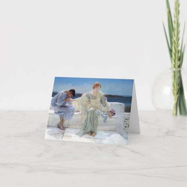Ask Me No More by Alma Tadema Wedding Thank You Card (Front)