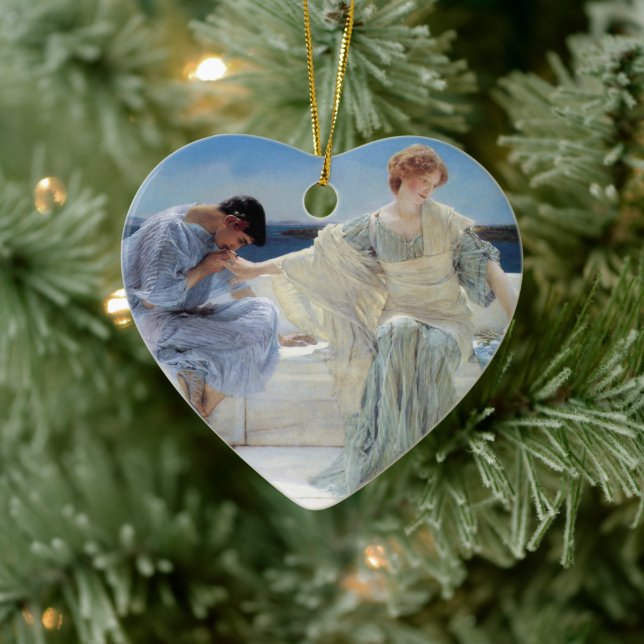Ask Me No More by Sir Lawrence Alma Tadema Ceramic Ornament (Tree)