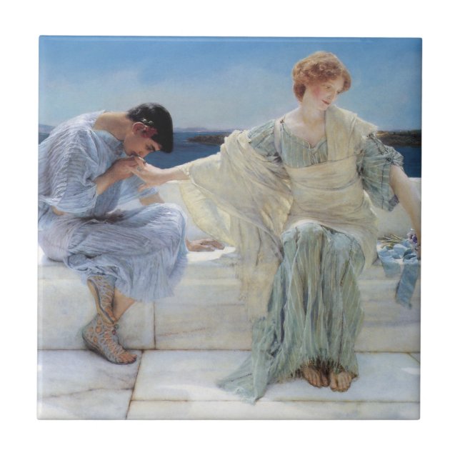 Ask Me No More by Sir Lawrence Alma Tadema Ceramic Tile (Front)
