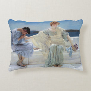 Ask Me No More by Sir Lawrence Alma Tadema Decorative Cushion