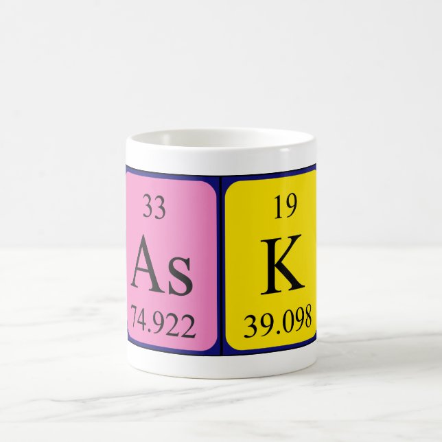 Ask periodic table name mug (Center)