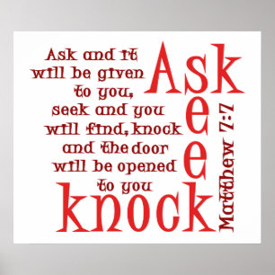 Ask Seek Knock Poster
