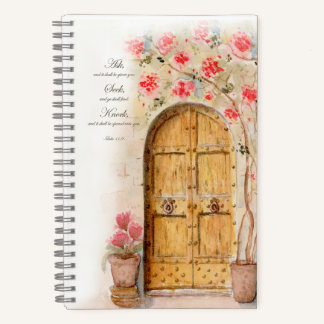 Ask Seek Knock Scripture Verse Spiral Notebook
