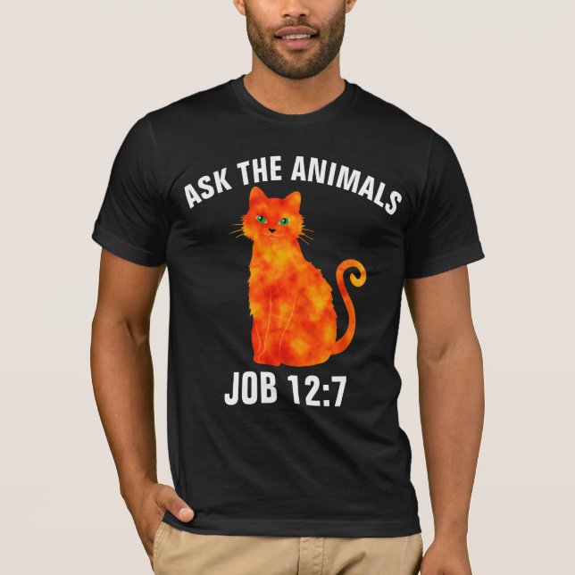 ASK THE ANIMALS, CHRISTIAN CAT T-Shirts (Front)