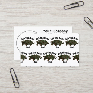 Ask the Boss Dad Alligator Snapping Turtle Business Card