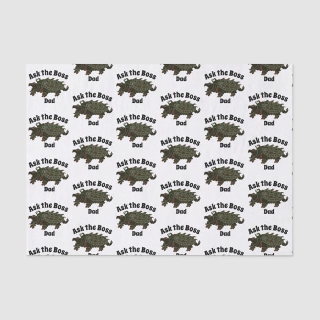 Ask the Boss Dad Alligator Snapping Turtle Tissue Paper (Front)