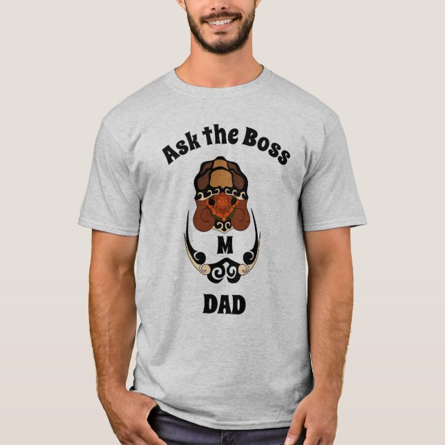 Ask the Boss Funny Tortoise Chilling  T-Shirt (Front)