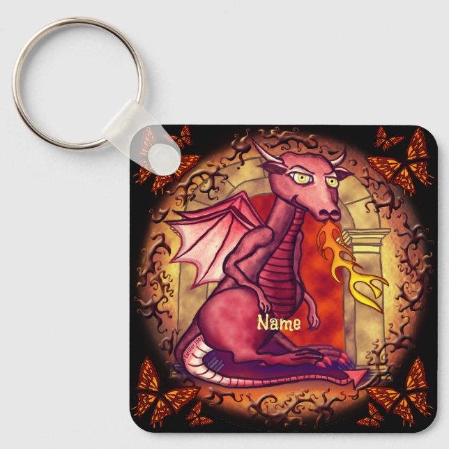 Ask The Dragon  Key Ring (Front)