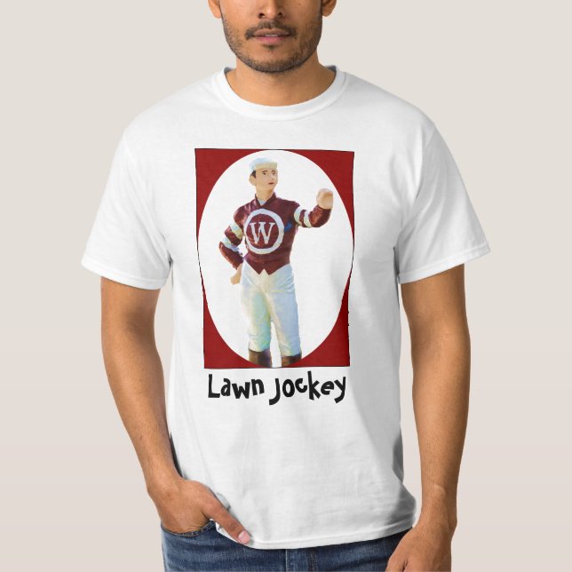 Ask the Lawn Jockey whats on his mind? T-Shirt (Front)