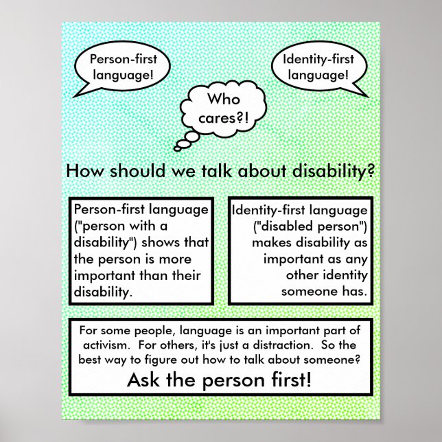 Ask the Person First Poster (Front)