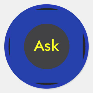 Ask - ! UCreate Ask jGibney Zazzle Classic Round Sticker