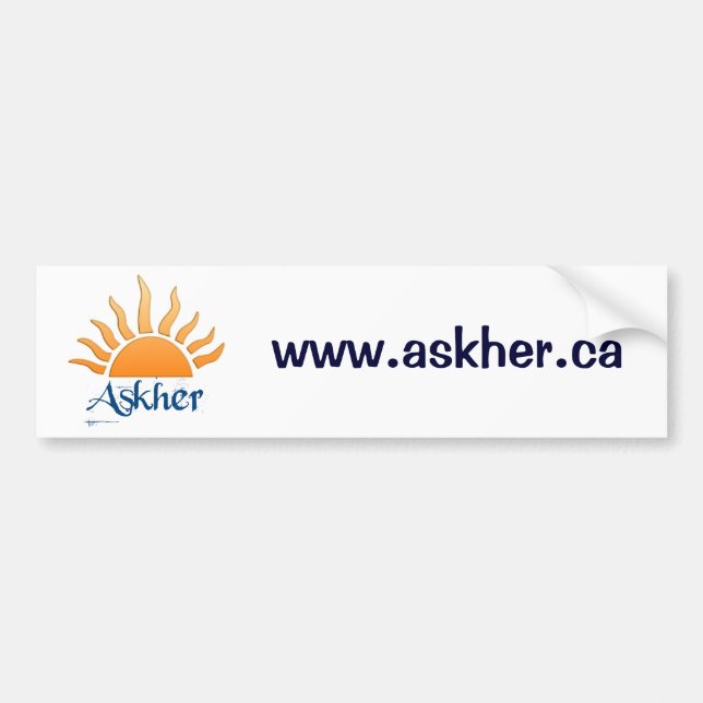 askher bumber sticker2 bumper sticker (Front)