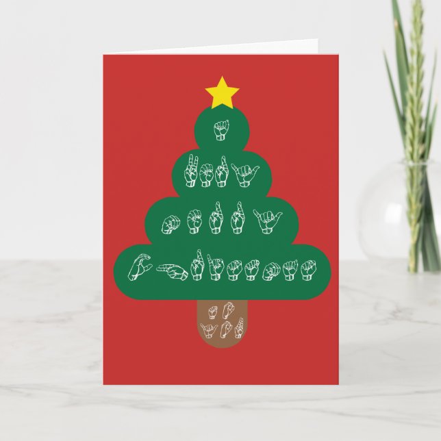 ASL - A Very Merry Christmas To You Greeting Card (Front)