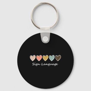 Asl Alphabet American Asl Teacher Sing Language Key Ring