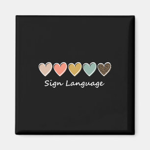 ASL Alphabet American ASL Teacher Sing Language Magnet