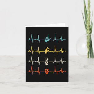 ASL Alphabet American Sing Language ASL Teacher He Card