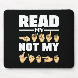 ASL Alphabet American Sing Language ASL Teacher Qu Mouse Pad
